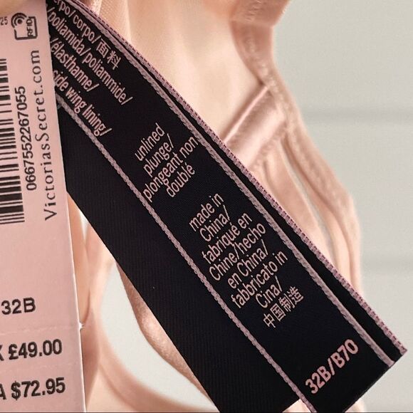 Victoria’s Secret Very Sexy Unlined Mesh Full Coverage Plunge Bra Size 32B NWT - Picture 6 of 8